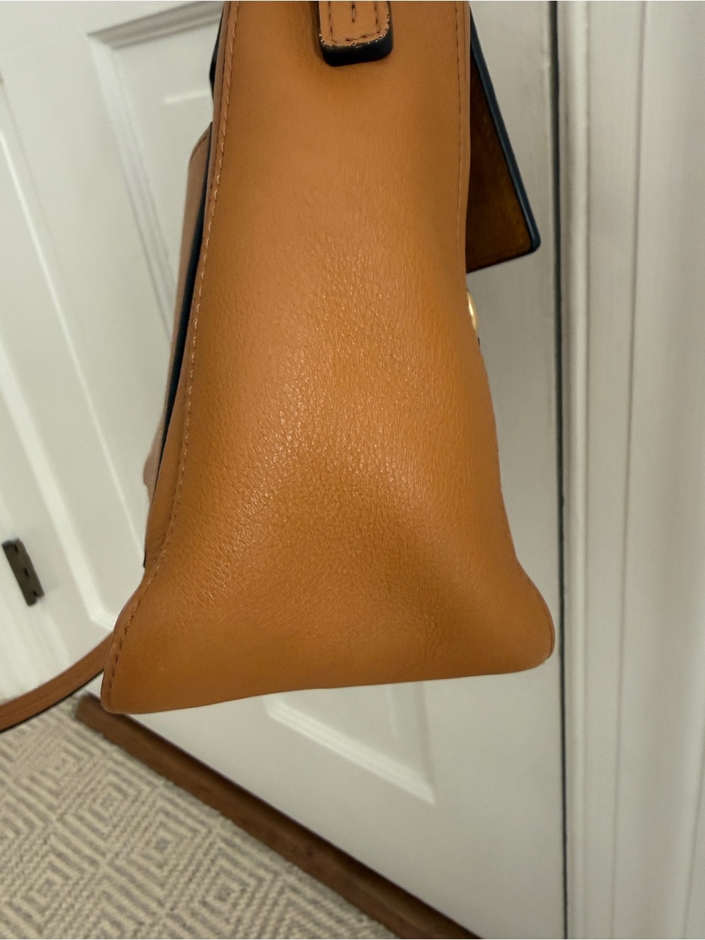 Chloe Mini Faye Day Bag Leather Top-Handle Satchel with Ring & Chain Hardware - Picture 5 of 10